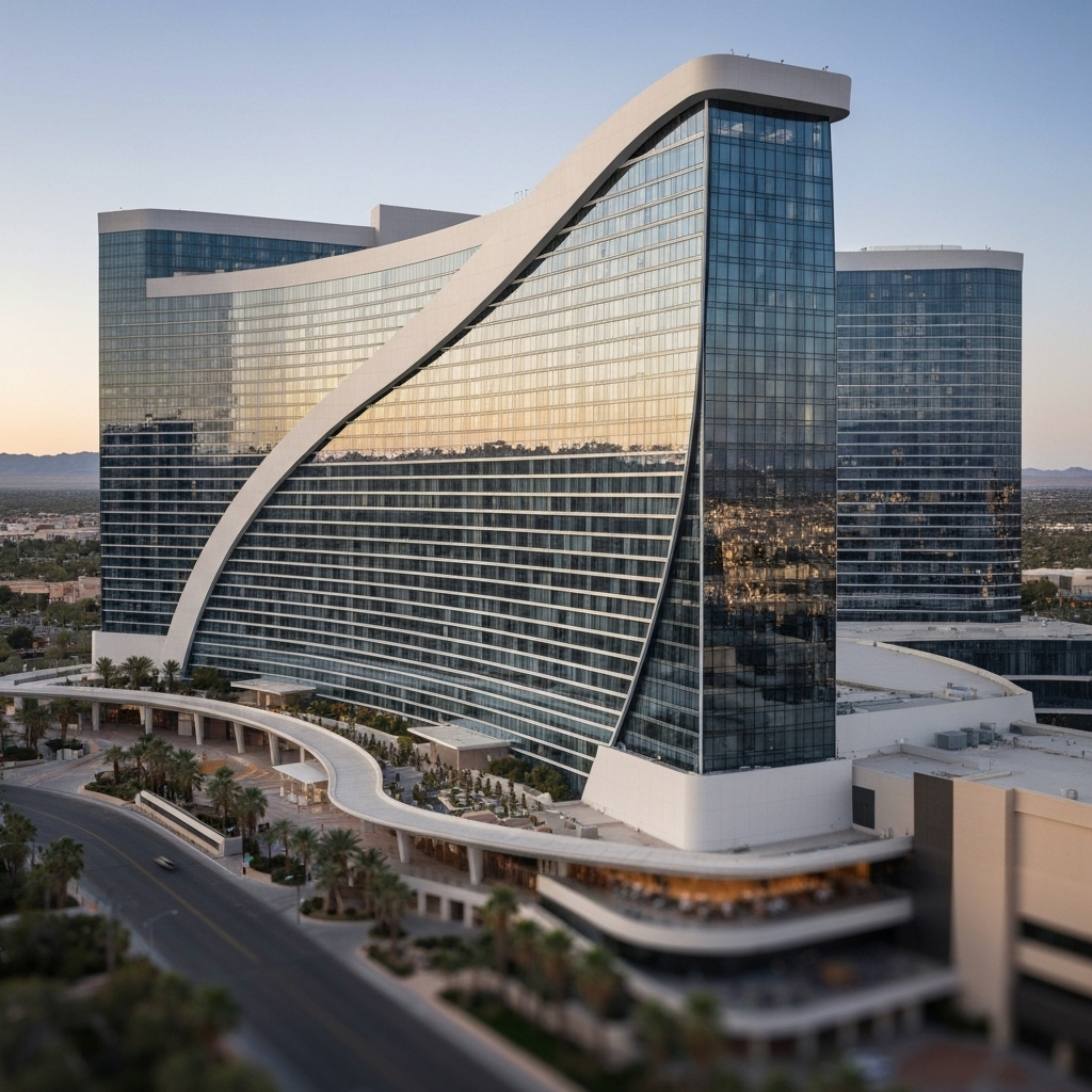 Aria Resort Las Vegas modern hotel exterior